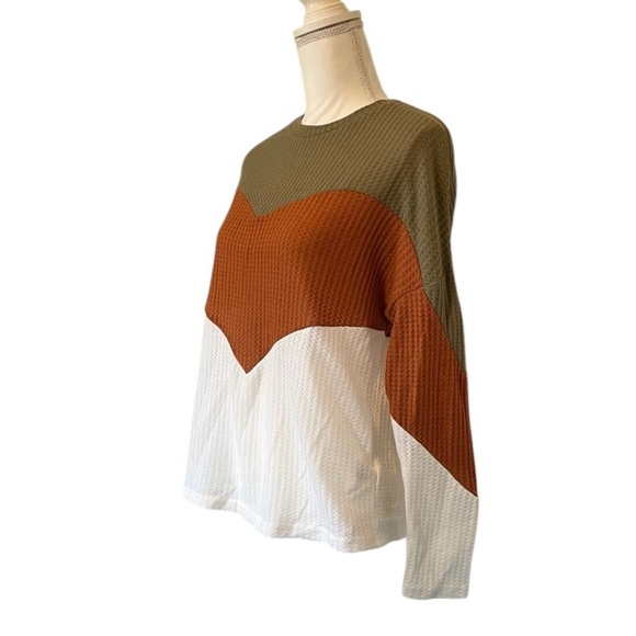 Emery Rose by SHEIN Colorblock Long Sleeve Women’s Small Casual Top - Picture 3 of 12